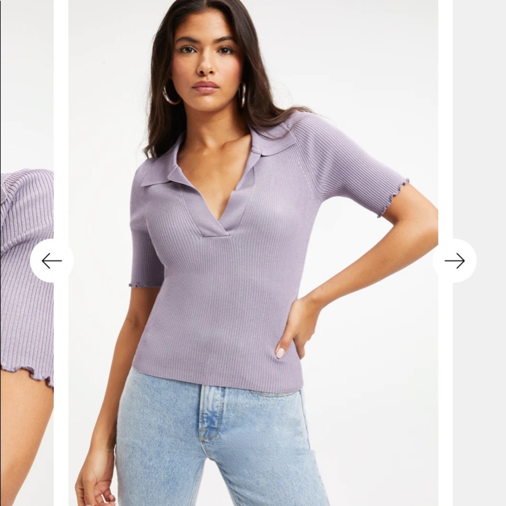 Good American rib knit polo